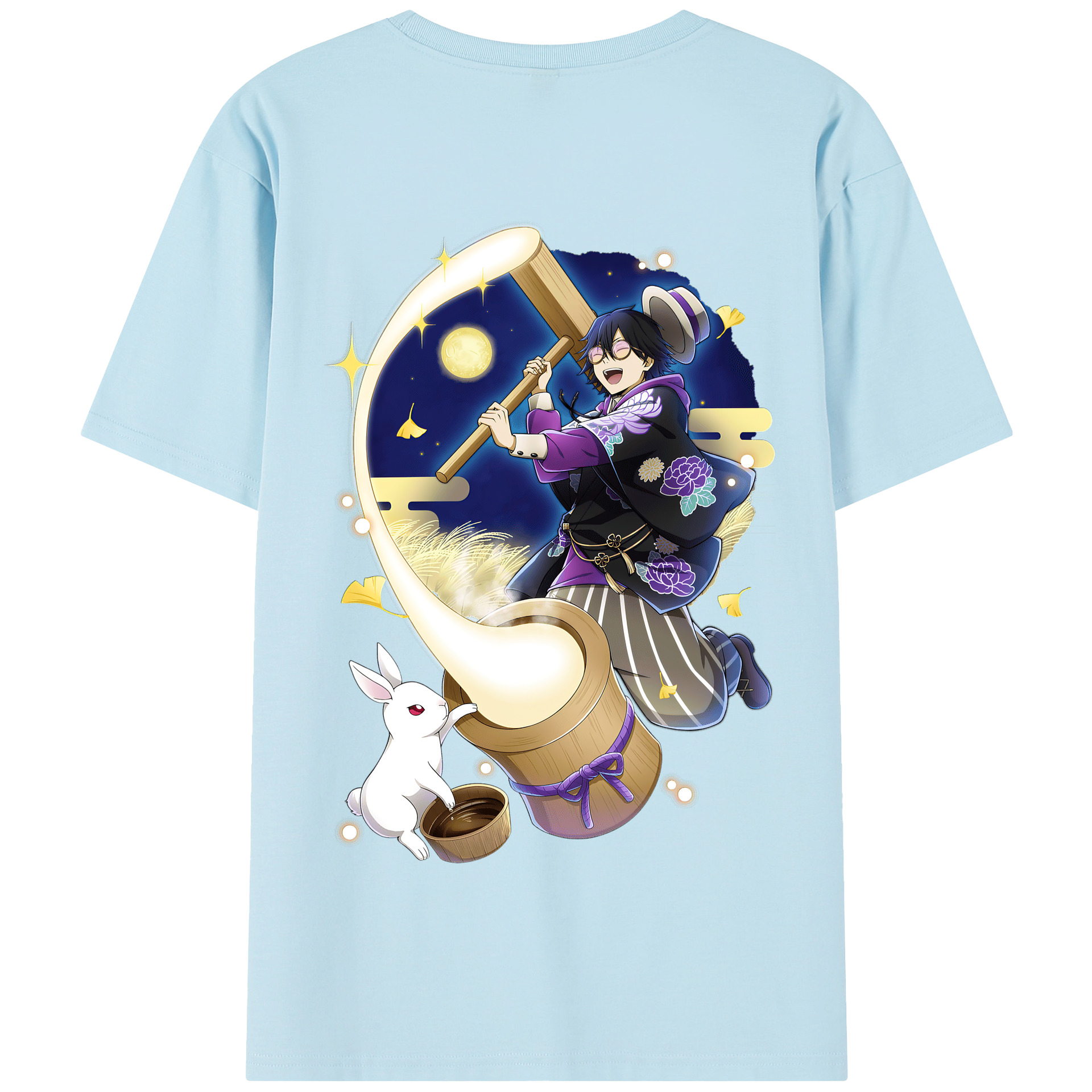 （画像用） 文豪ストレイドッグス Bungo Stray Dogs 綿100％半袖Tシャツ（背面プリント）
